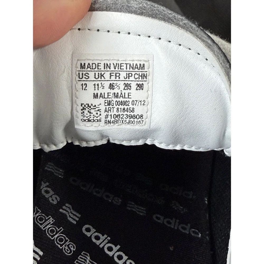 Adidas, Men's Spikeless Golf Shoes, Black‎ Leather, US 12